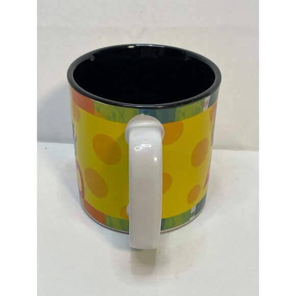 Burton Happy Birthday Big 40 ceramic coffee mug cup 3 1/2" 2007 yellow - Picture 2 of 9